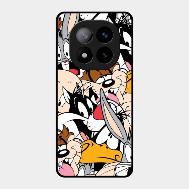 Cute Bugs Bunny Glass Case Cover For Redmi Note 14 Pro Plus 5G