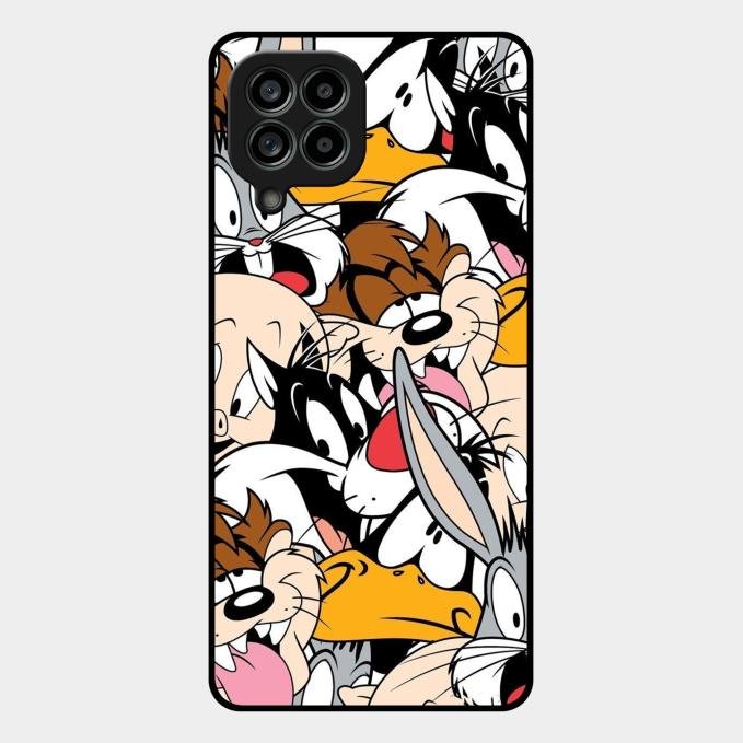 Cute Bugs Bunny Glass Case Cover For Samsung Galaxy M53 5G
