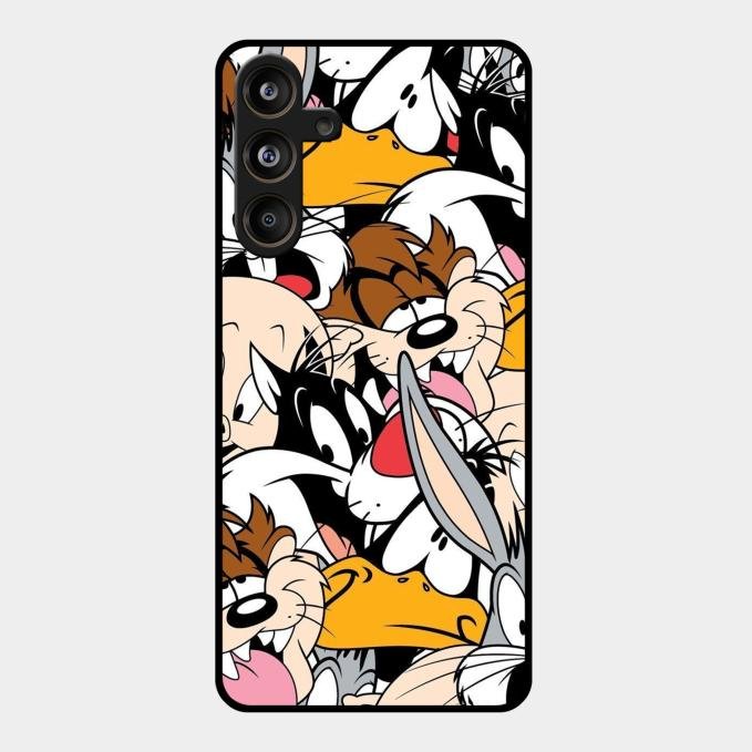 Cute Bugs Bunny Glass Case Cover For Samsung Galaxy M55 5G