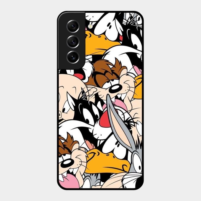 Cute Bugs Bunny Glass Case Cover For Samsung Galaxy S21 Fe 5G