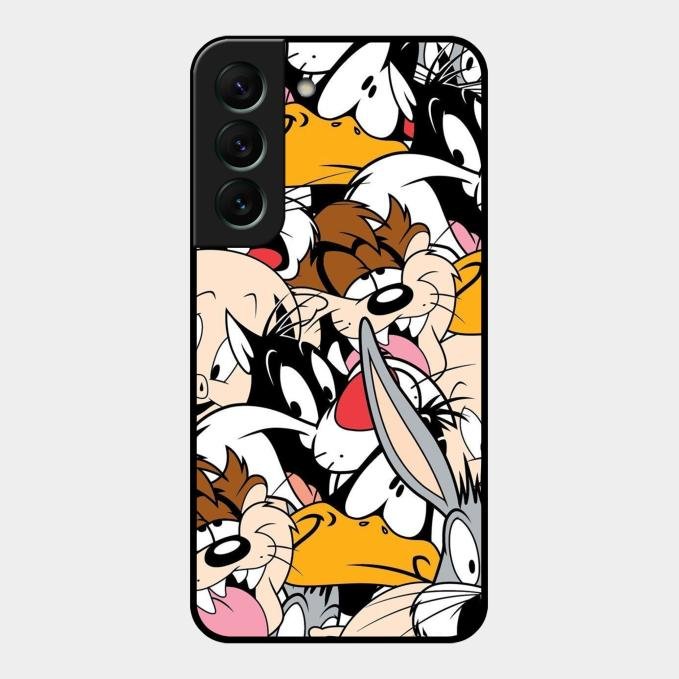 Cute Bugs Bunny Glass Case Cover For Samsung Galaxy S22 5G