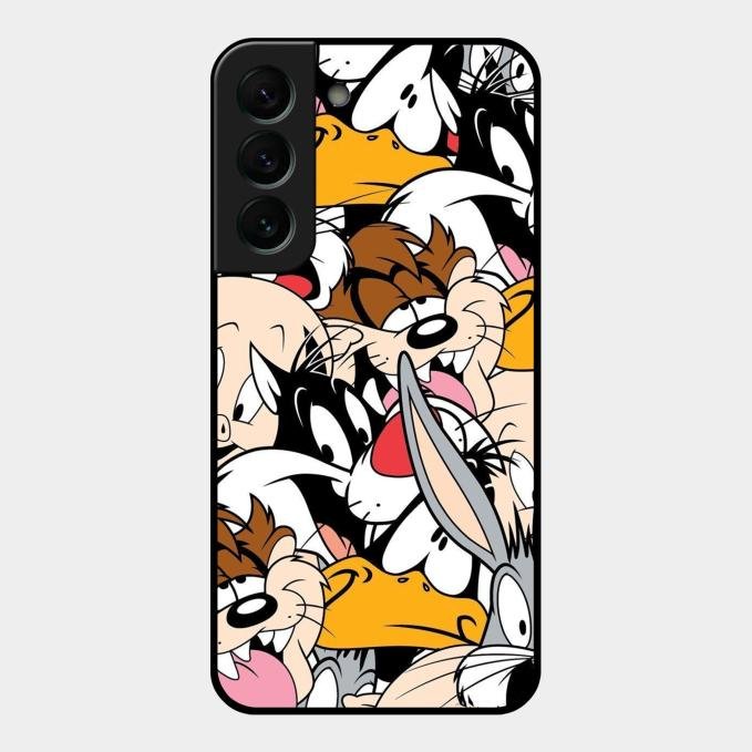 Cute Bugs Bunny Glass Case Cover For Samsung Galaxy S22 Plus 5G