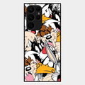 Cute Bugs Bunny Glass Case Cover For Samsung Galaxy S22 Ultra 5G