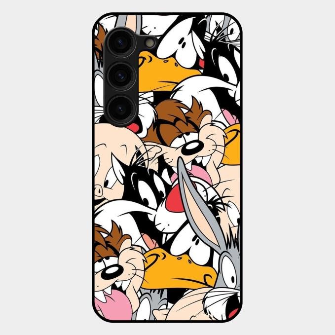 Cute Bugs Bunny Glass Case Cover For Samsung Galaxy S23 Plus 5G