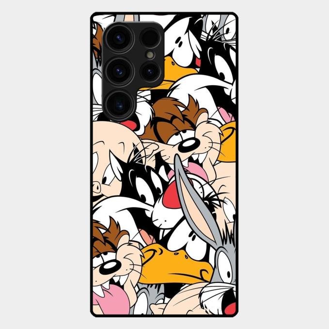 Cute Bugs Bunny Glass Case Cover For Samsung Galaxy S23 Ultra 5G