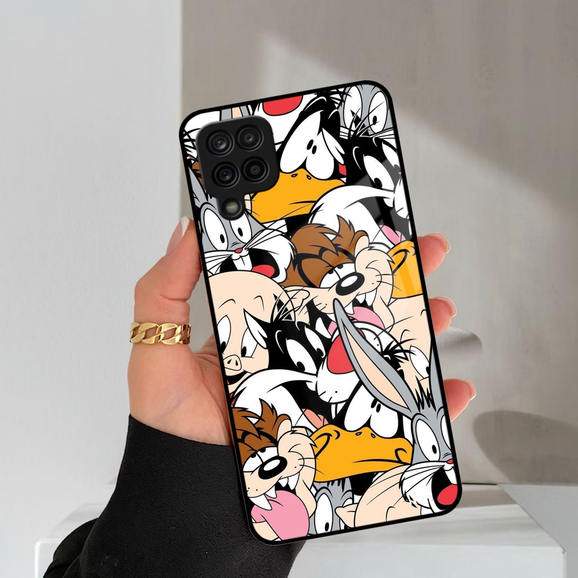 Cute Bugs Bunny Glass Case Cover For Samsung Galaxy M42 5G