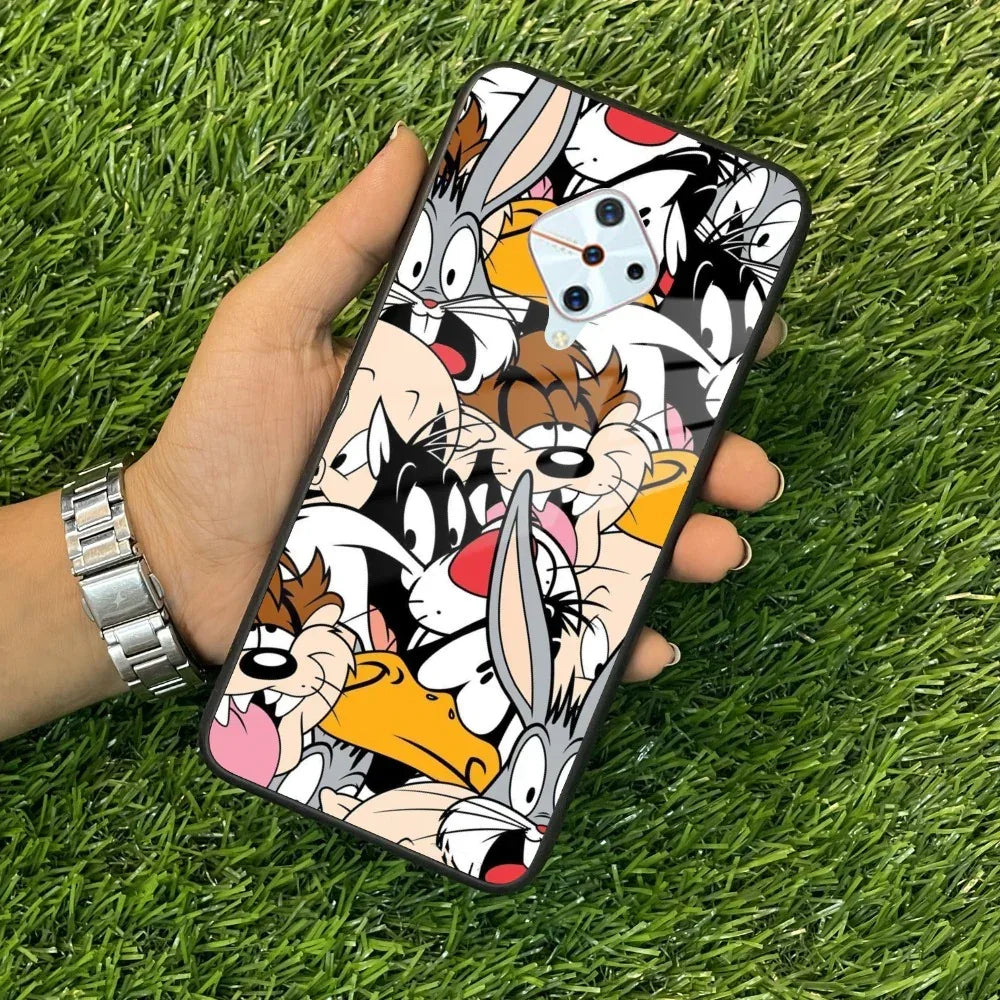 Cute Bugs Bunny Glass Case Cover For Vivo - ShopOnCliQ