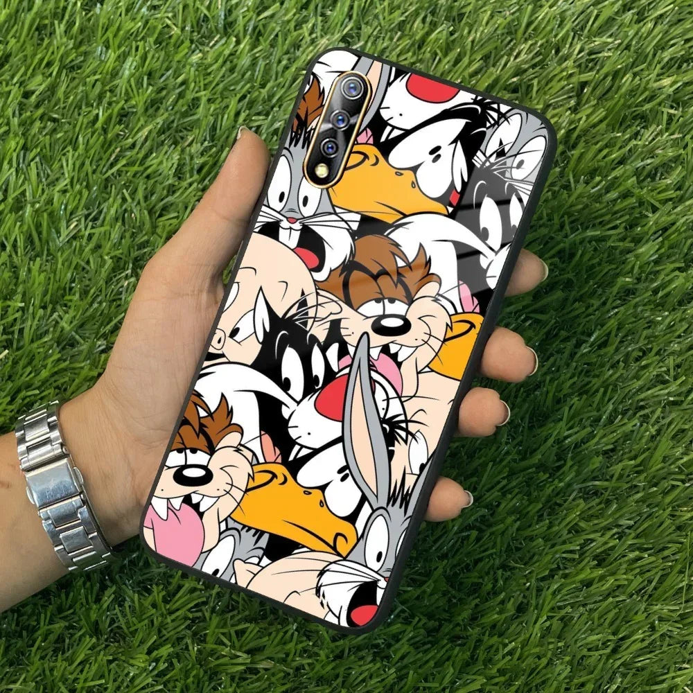 Cute Bugs Bunny Glass Case Cover For Vivo - ShopOnCliQ