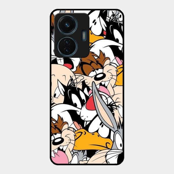 Cute Bugs Bunny Glass Case Cover For Vivo T1 44W 4G