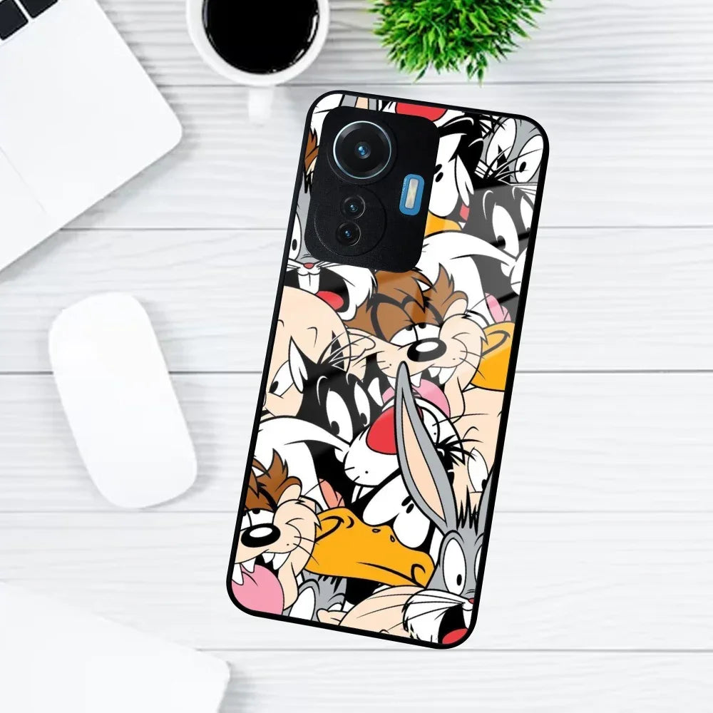 Cute Bugs Bunny Glass Case Cover For Vivo - ShopOnCliQ