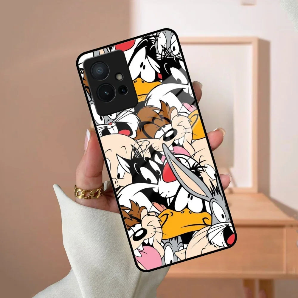 Cute Bugs Bunny Glass Case Cover For Vivo - ShopOnCliQ
