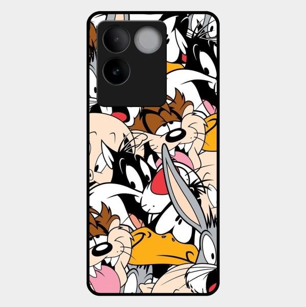Cute Bugs Bunny Glass Case Cover For Vivo T2 Pro 5G