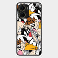 Cute Bugs Bunny Glass Case Cover For Vivo T2X 5G