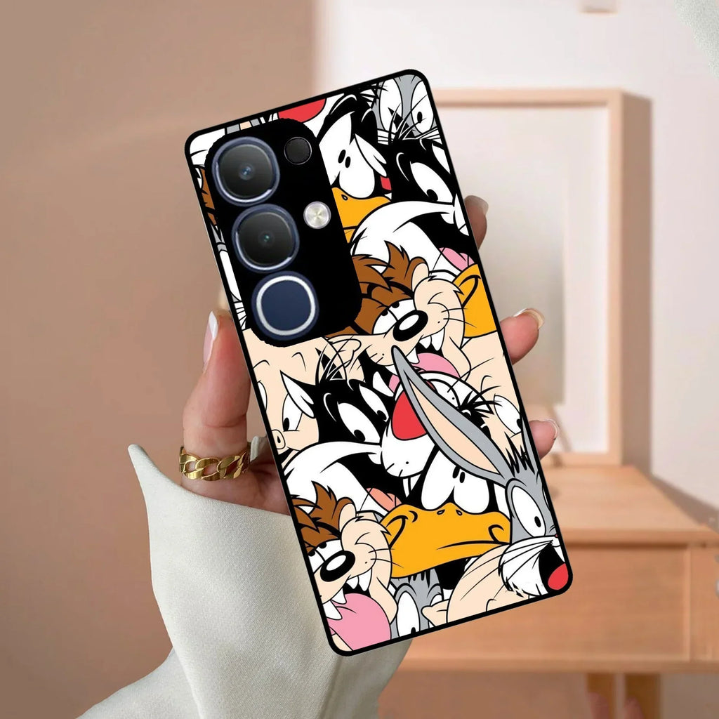 Cute Bugs Bunny Glass Case Cover For Vivo - ShopOnCliQ