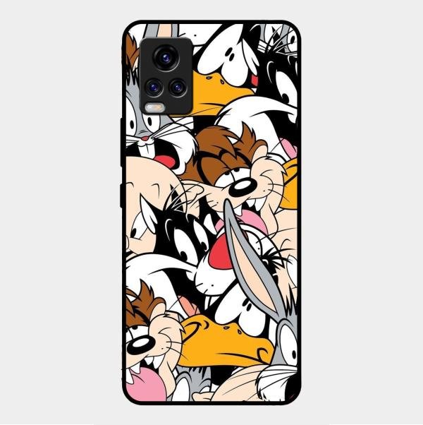 Cute Bugs Bunny Glass Case Cover For Vivo V20 2021