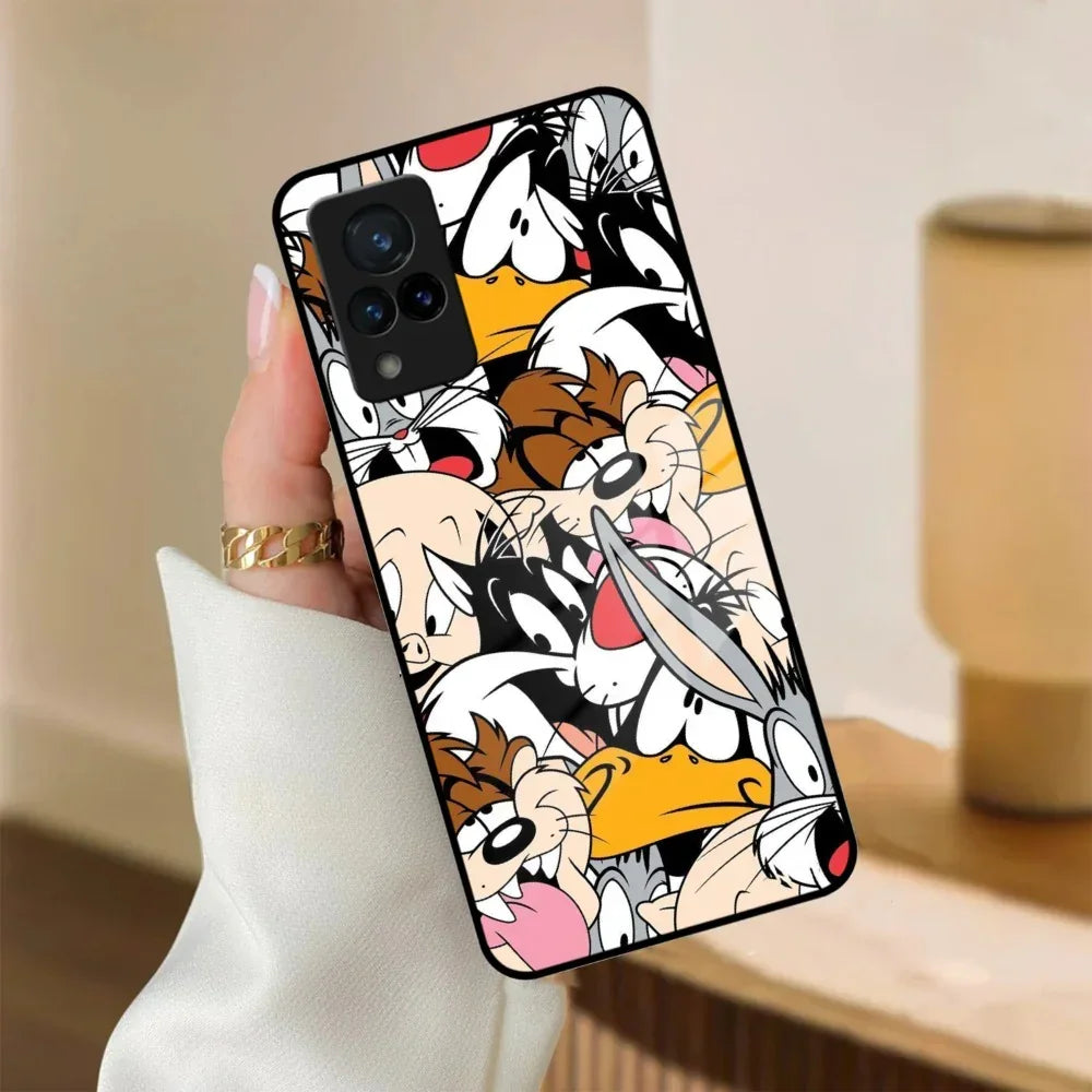 Cute Bugs Bunny Glass Case Cover For Vivo - ShopOnCliQ