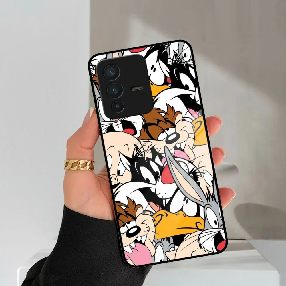 Cute Bugs Bunny Glass Case Cover For Vivo - ShopOnCliQ