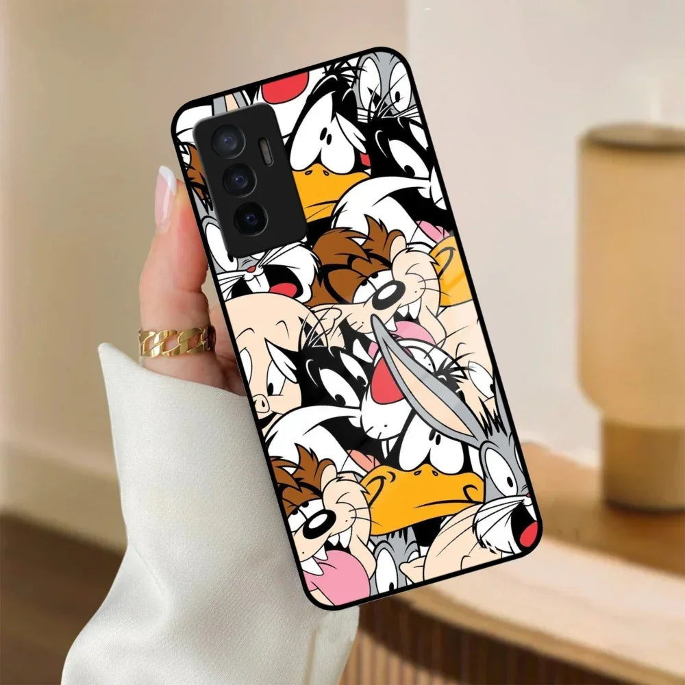Cute Bugs Bunny Glass Case Cover For Vivo - ShopOnCliQ