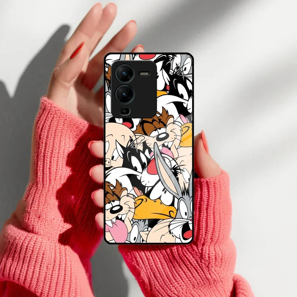 Cute Bugs Bunny Glass Case Cover For Vivo - ShopOnCliQ