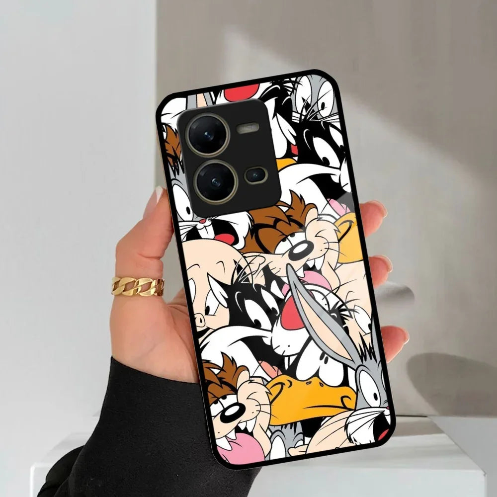 Cute Bugs Bunny Glass Case Cover For Vivo - ShopOnCliQ
