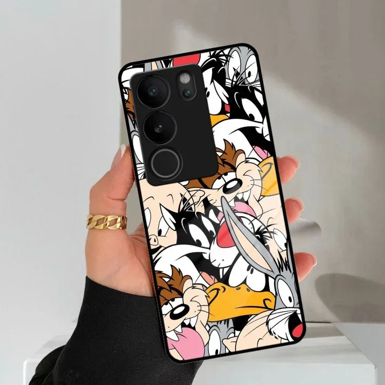Cute Bugs Bunny Glass Case Cover For Vivo - ShopOnCliQ