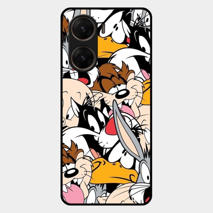 Cute Bugs Bunny Glass Case Cover For Vivo V29E 5G