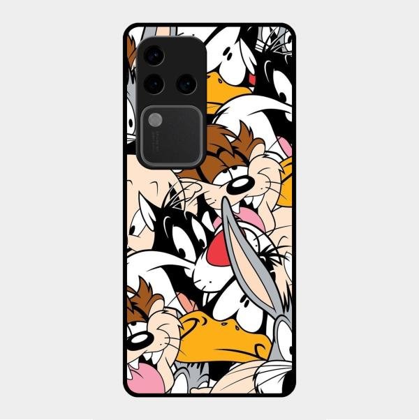 Cute Bugs Bunny Glass Case Cover For Vivo V30 Pro 5G