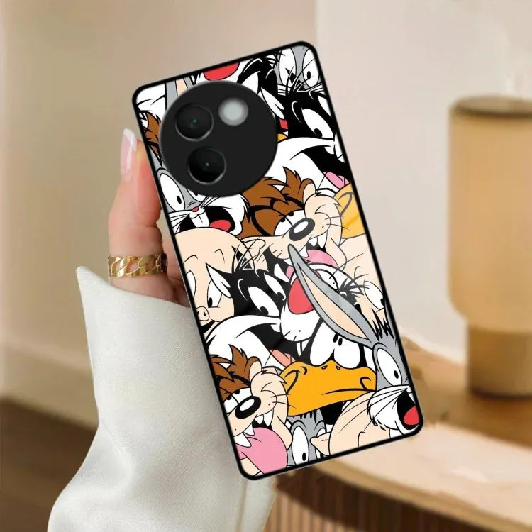 Cute Bugs Bunny Glass Case Cover For Vivo - ShopOnCliQ