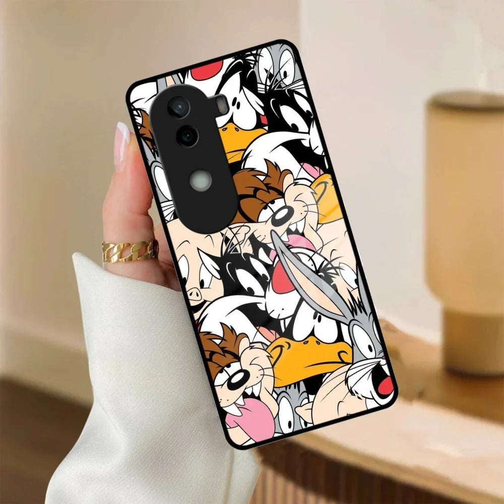 Cute Bugs Bunny Glass Case Cover For iQOO - ShopOnCliQ