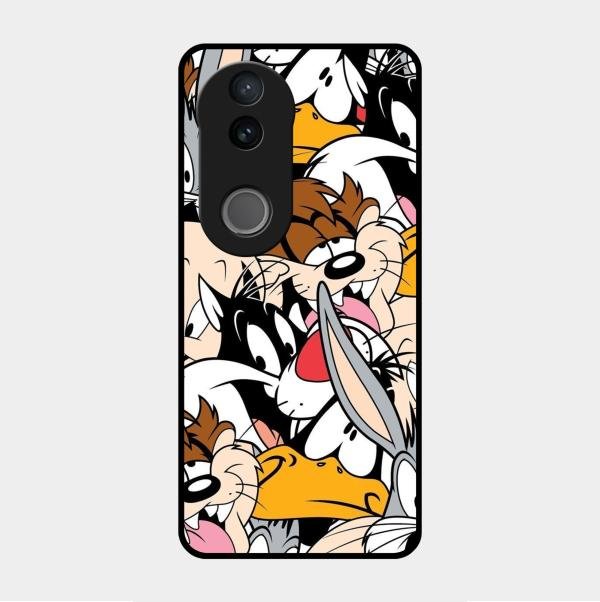 Cute Bugs Bunny Glass Case Cover For Vivo V50 5G