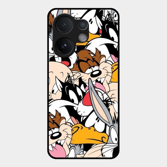 Cute Bugs Bunny Glass Case Cover For Vivo V60 5G