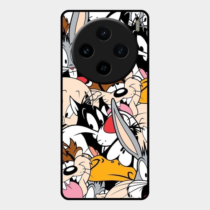 Cute Bugs Bunny Glass Case Cover For Vivo X100 5G