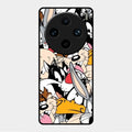 Cute Bugs Bunny Glass Case Cover For Vivo X100 Pro 5G