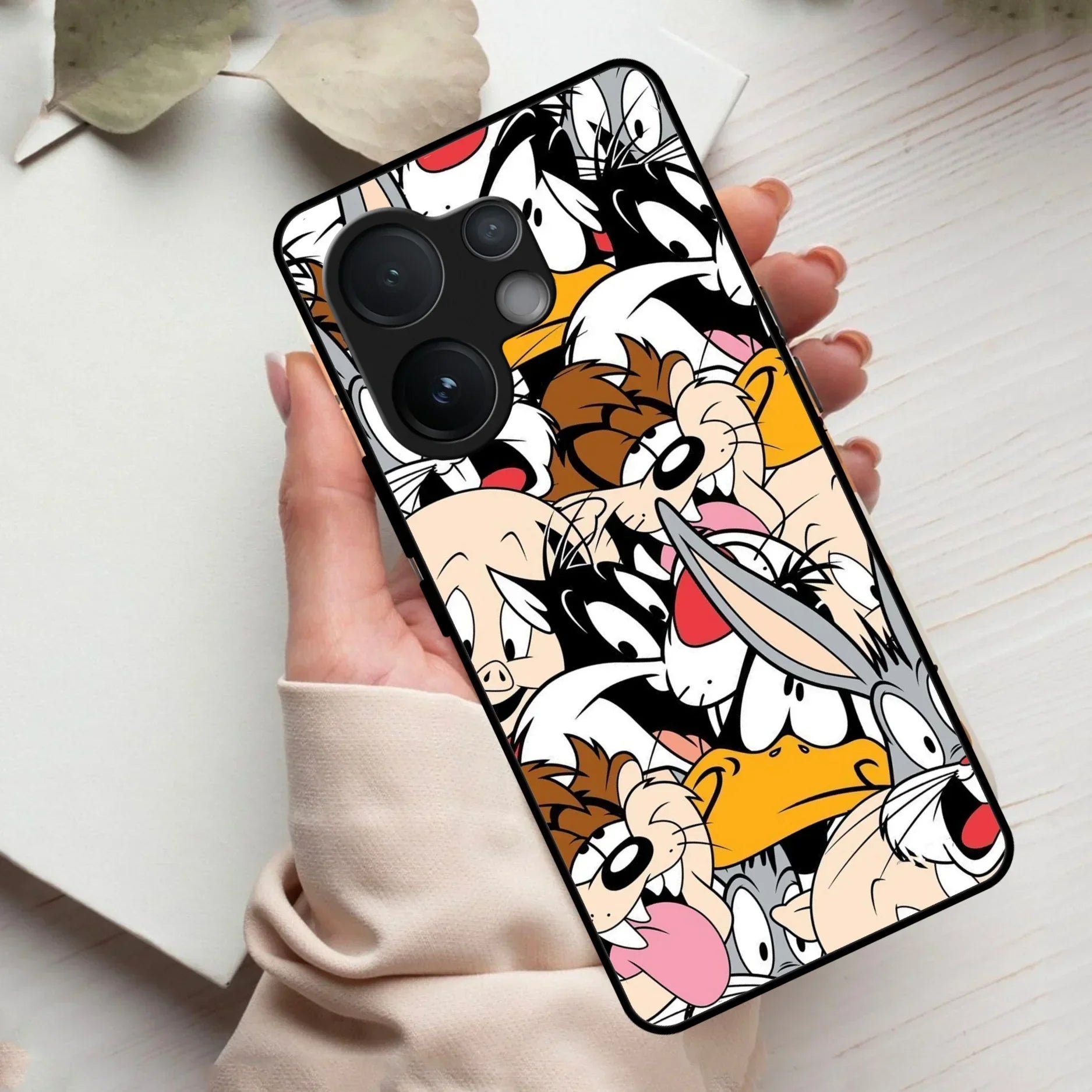 Cute Bugs Bunny Glass Case Cover For Vivo - ShopOnCliQ