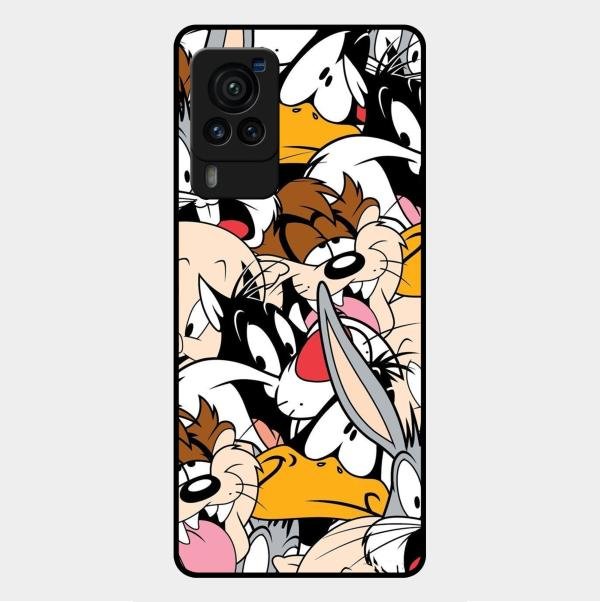 Cute Bugs Bunny Glass Case Cover For Vivo X60 Pro 5G
