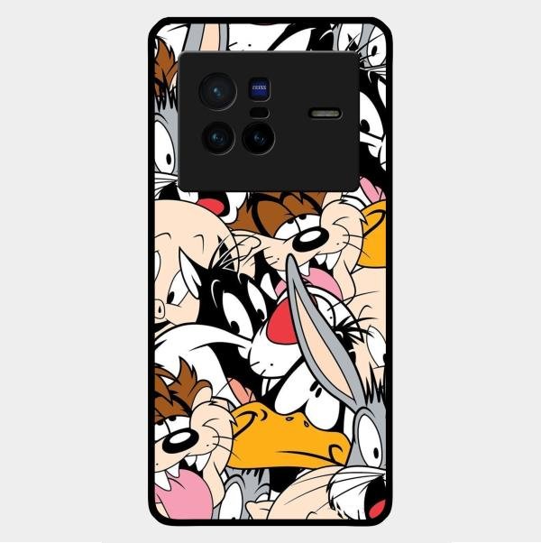 Cute Bugs Bunny Glass Case Cover For Vivo X80 5G