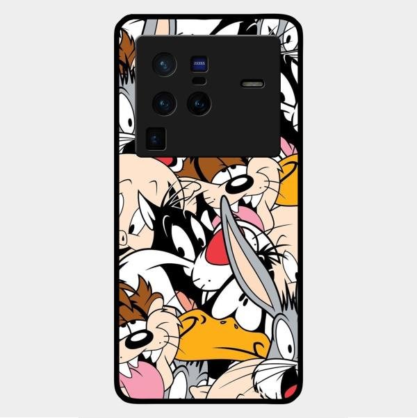Cute Bugs Bunny Glass Case Cover For Vivo X80 Pro 5G