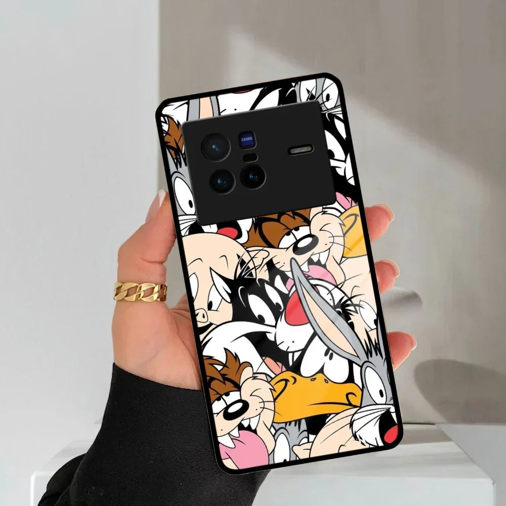 Cute Bugs Bunny Glass Case Cover For Vivo - ShopOnCliQ