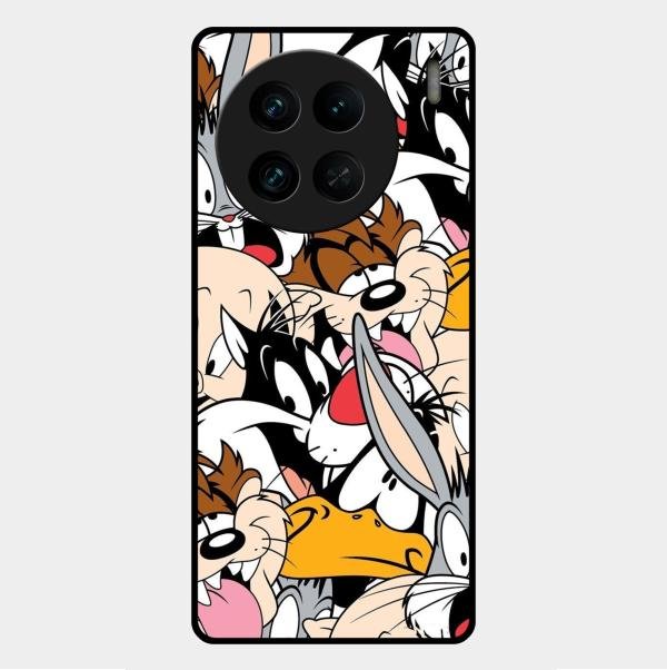 Cute Bugs Bunny Glass Case Cover For Vivo X90 Pro 5G