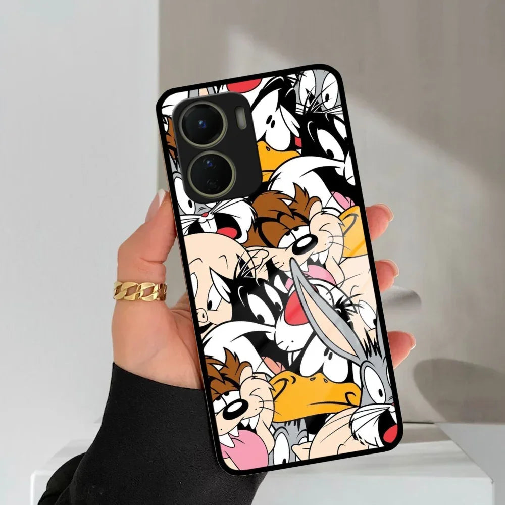 Cute Bugs Bunny Glass Case Cover For Vivo - ShopOnCliQ