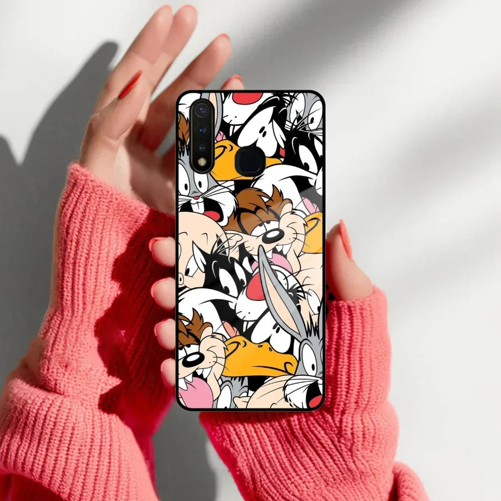 Cute Bugs Bunny Glass Case Cover For Vivo - ShopOnCliQ