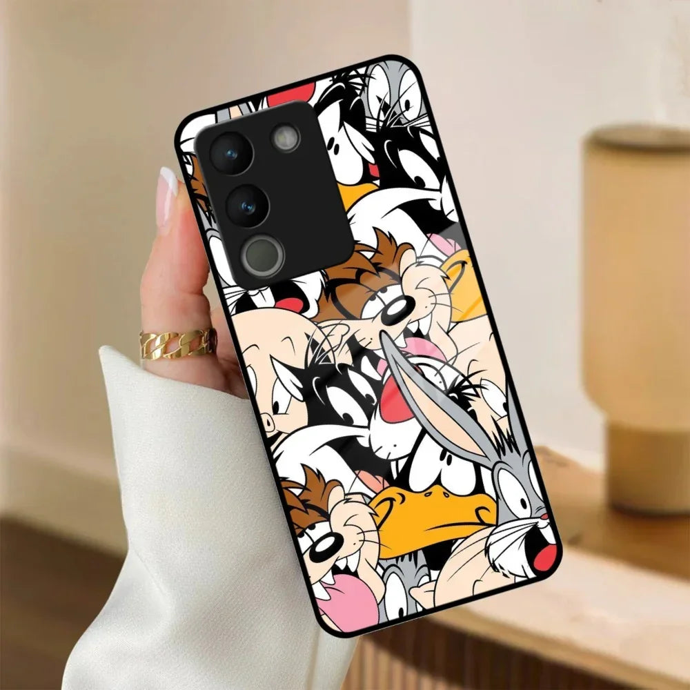 Cute Bugs Bunny Glass Case Cover For Vivo - ShopOnCliQ