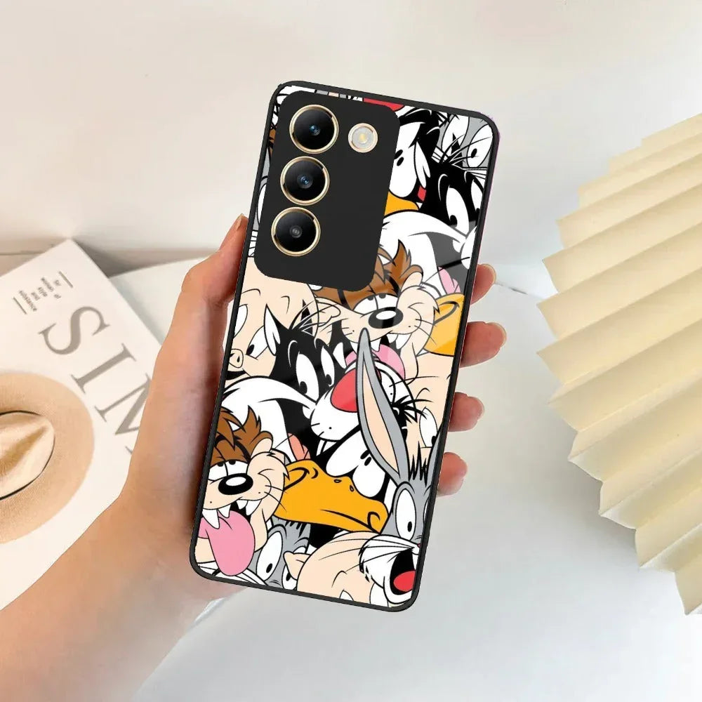 Cute Bugs Bunny Glass Case Cover For Vivo - ShopOnCliQ