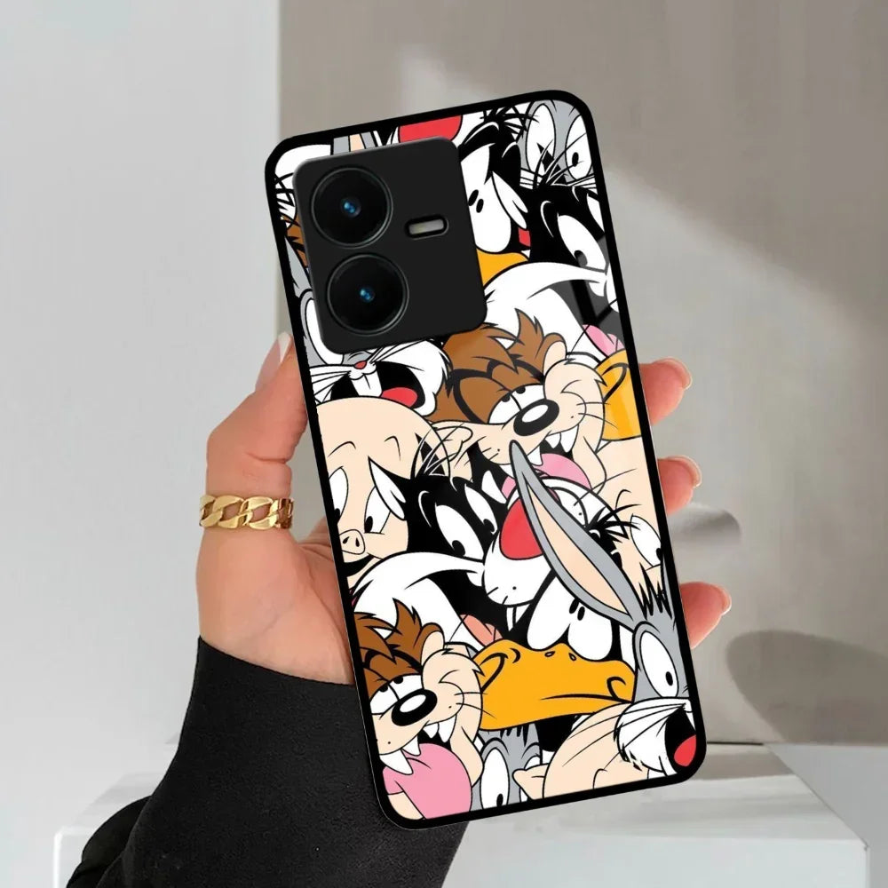 Cute Bugs Bunny Glass Case Cover For Vivo - ShopOnCliQ