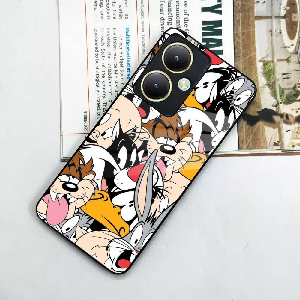 Cute Bugs Bunny Glass Case Cover For Vivo - ShopOnCliQ