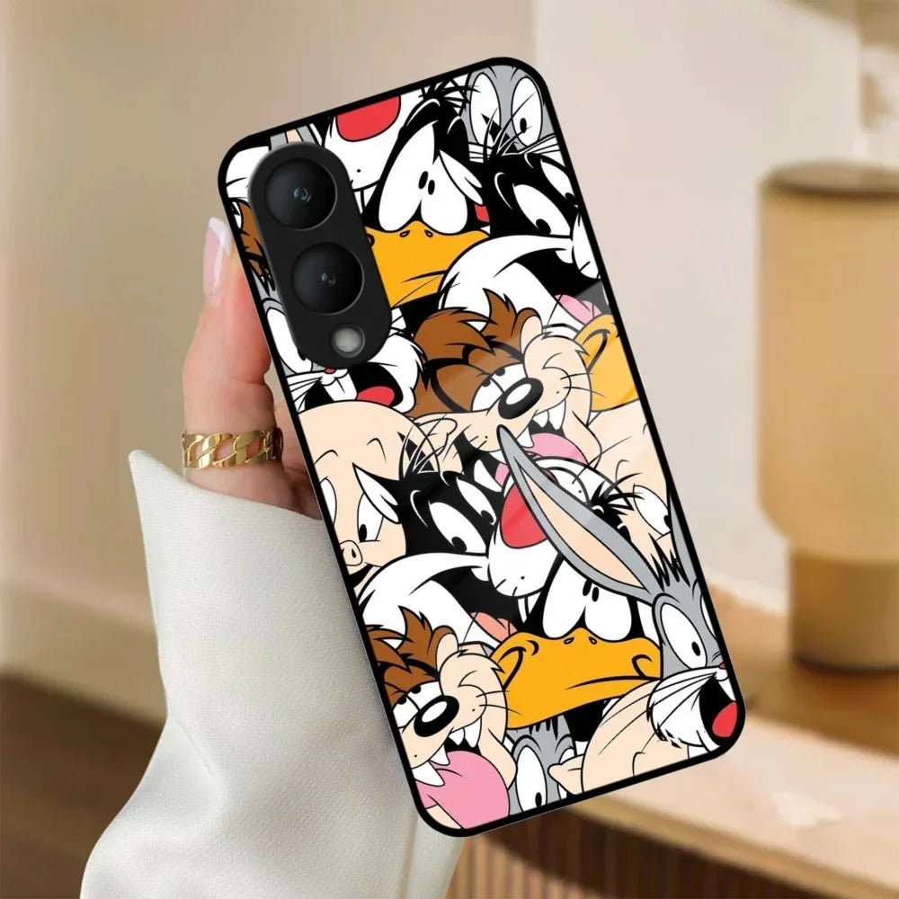 Cute Bugs Bunny Glass Case Cover For Vivo - ShopOnCliQ