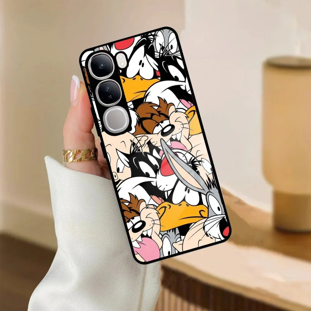 Cute Bugs Bunny Glass Case Cover For Vivo - ShopOnCliQ