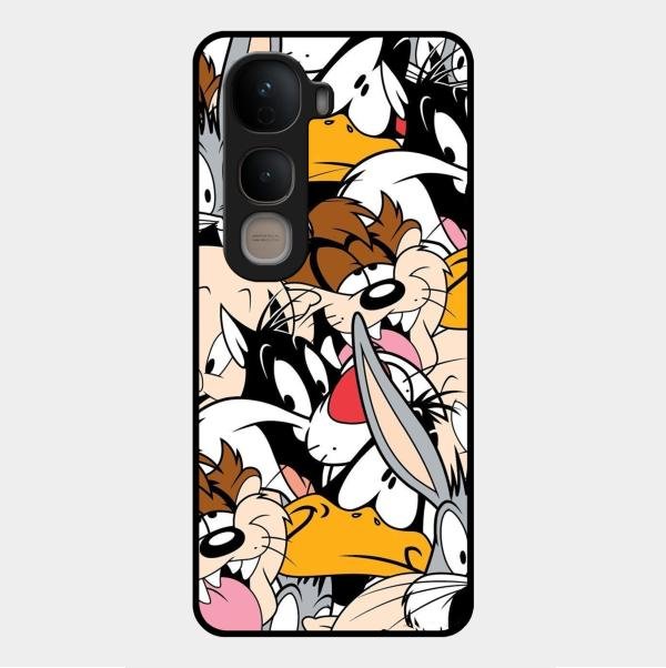 Cute Bugs Bunny Glass Case Cover For Vivo Y400 5G