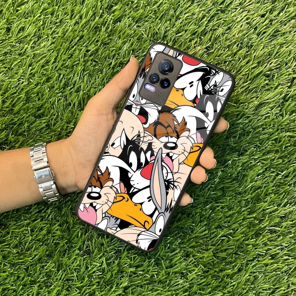 Cute Bugs Bunny Glass Case Cover For Vivo - ShopOnCliQ