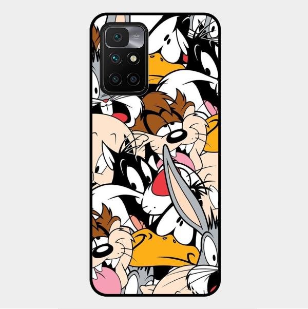Cute Bugs Bunny Glass Case Cover For Xiaomi Redmi 10 Prime 2022
